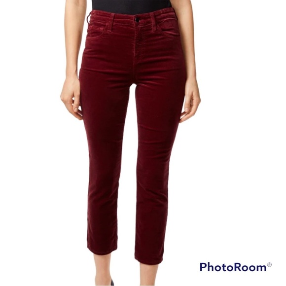 J Brand Ruby High Rise Velour Crop Jeans - Picture 3 of 9
